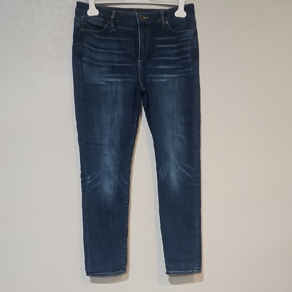 Lucky Brand | Women's Denim Dark Blue Mid Rise Hayden Skinny Wiskering Jeans  12